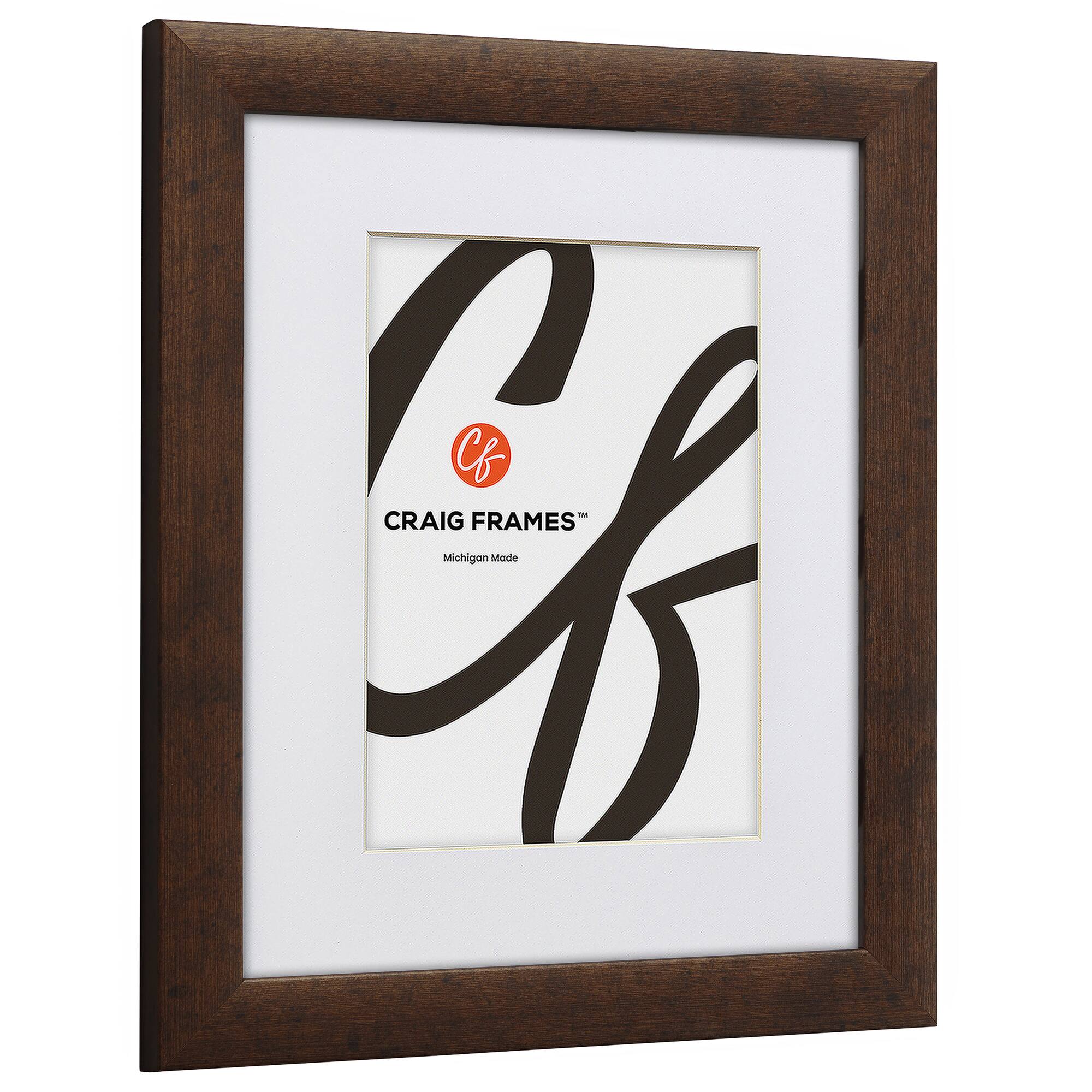 Craig Frames 4 Pack: Contemporary Rustic Copper Picture Frame with Mat